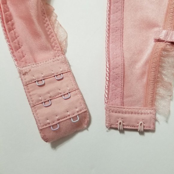 Glamour bra 34B floral lace mesh ornate bow butterfly dragonfly romantic lolita - Picture 13 of 14